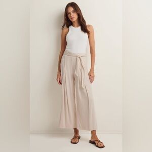 Z-Supply Isla Pucker Knit Pant Whisper White Size L NWT